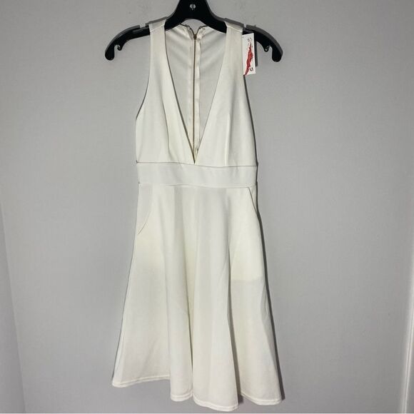 Ebuytide Women’s Deep V Neck A Line Mini Dress - Picture 1 of 4